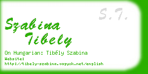 szabina tibely business card
